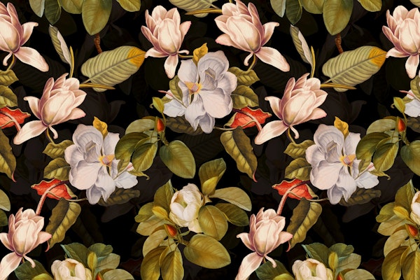 Baroque midnight magnolia garden 1