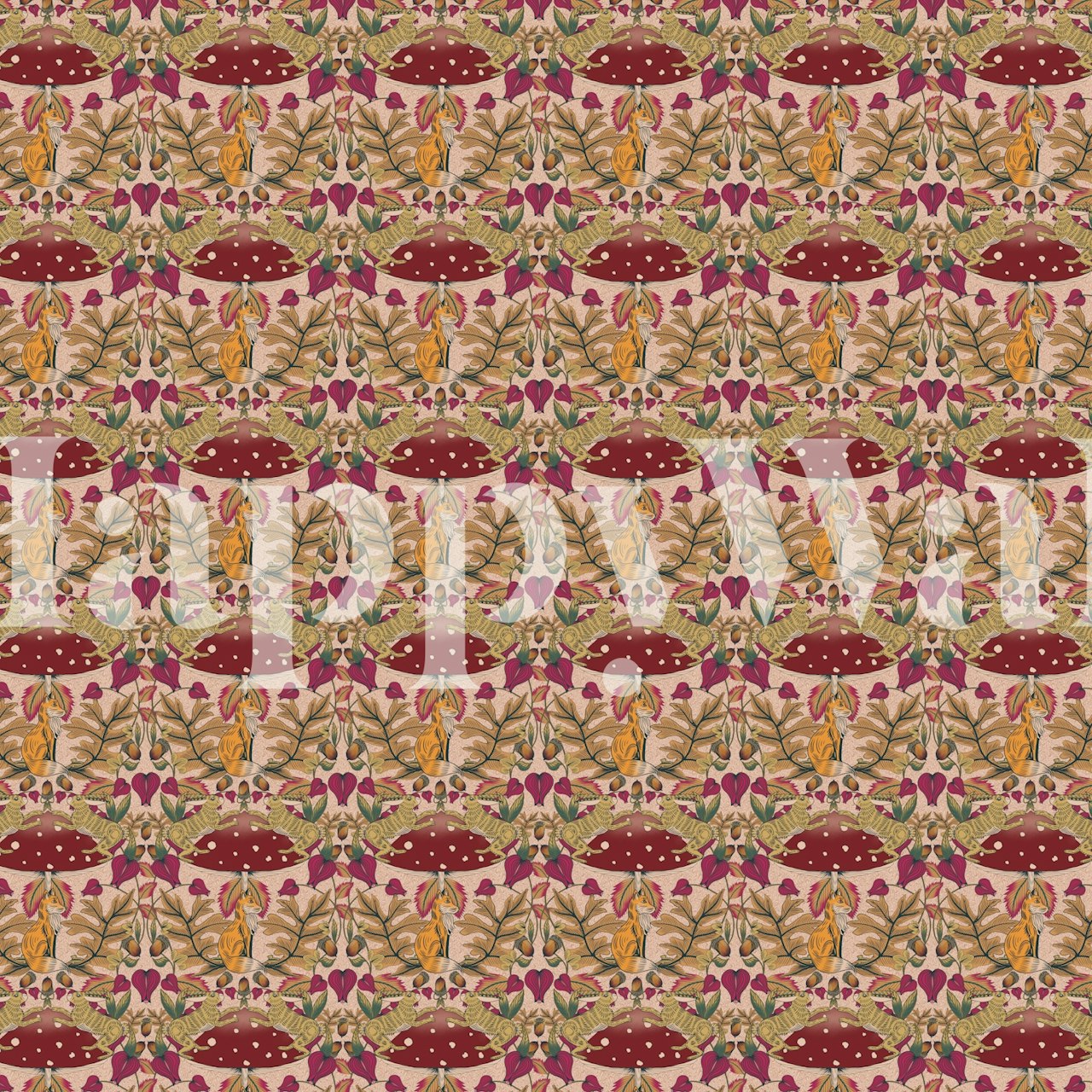 La tapisserie The Chase in the Wildwood affichée dans une pièce