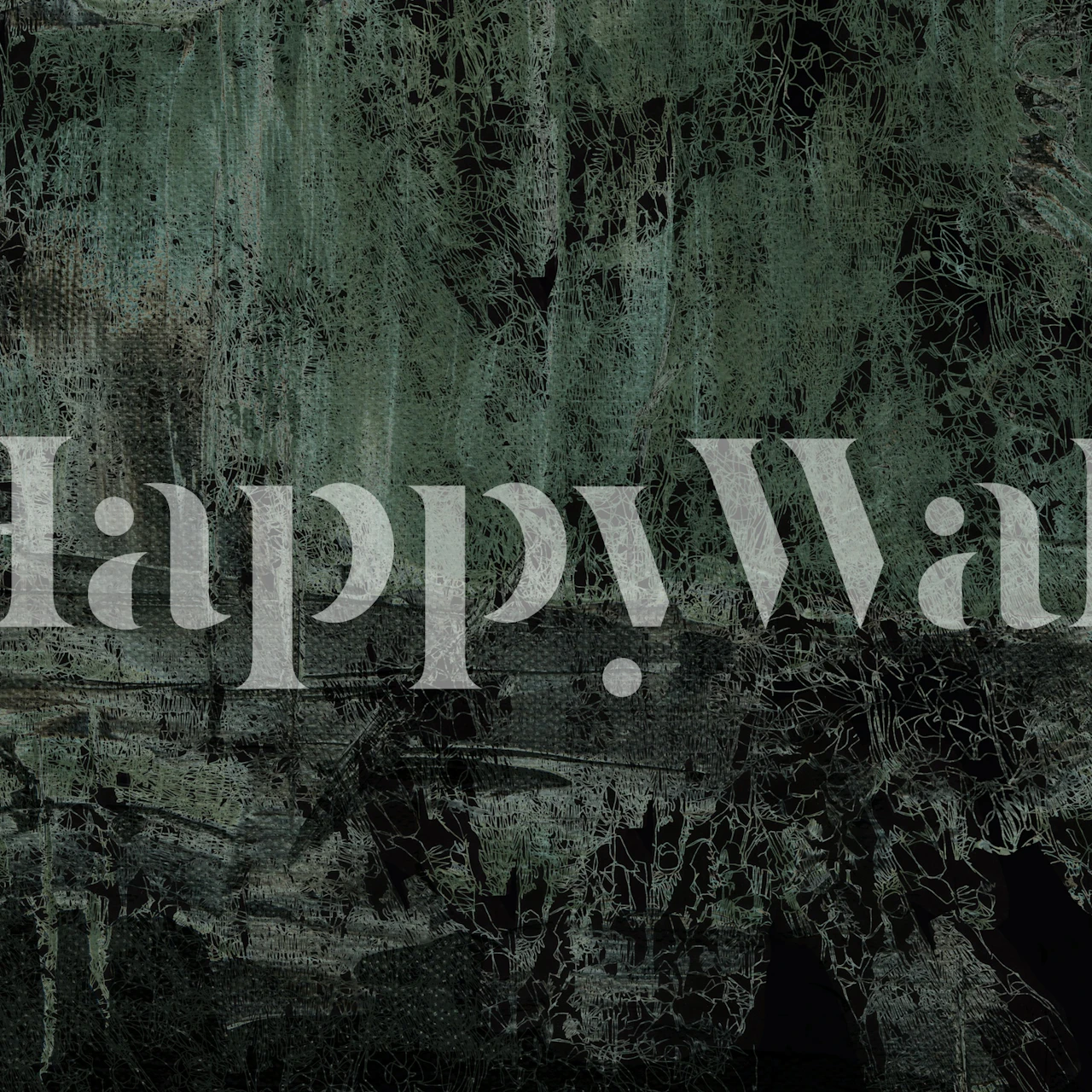 Verdant Shadows Art wallpaper in a room