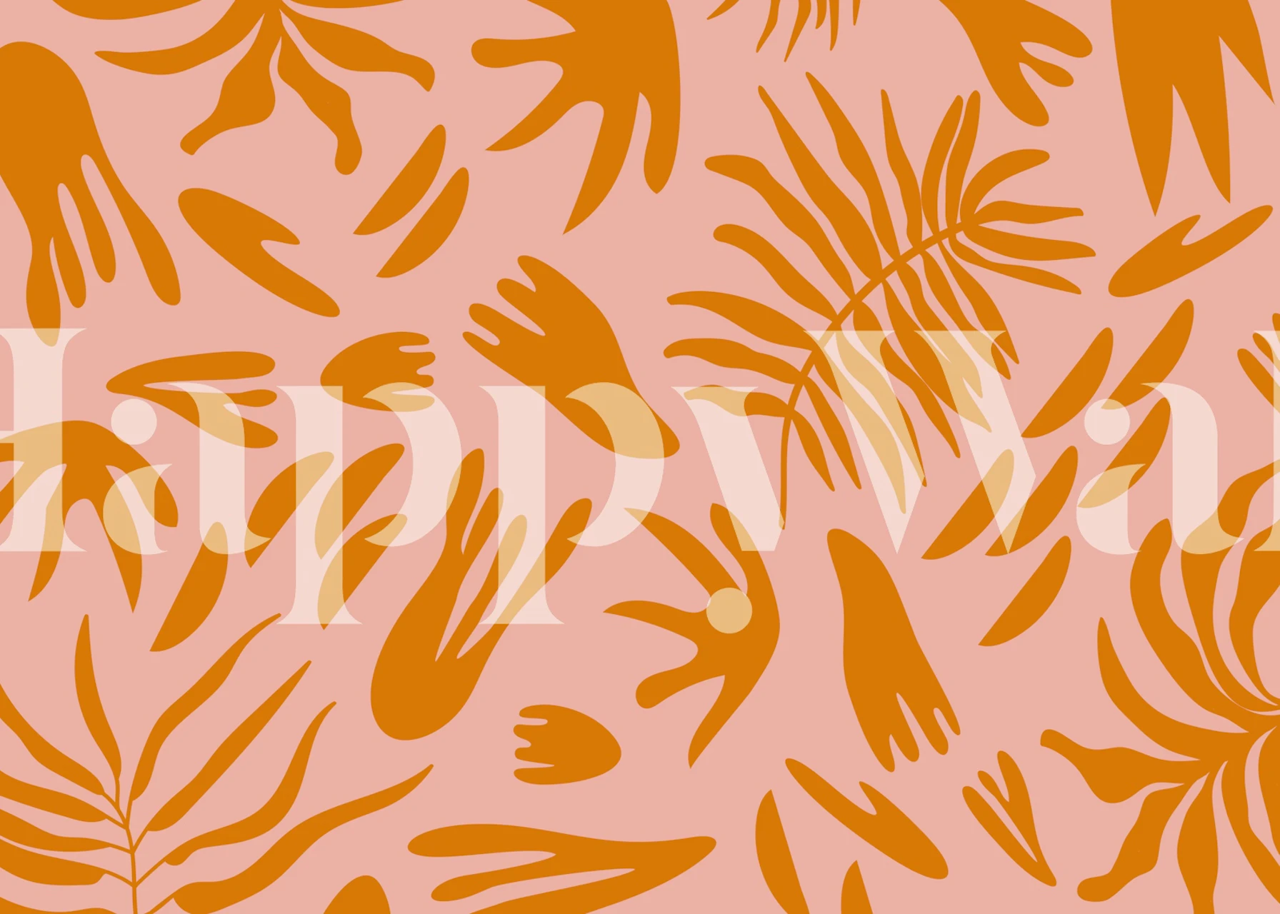 Warm Natural Vibes Tapetdesign in einem Raum