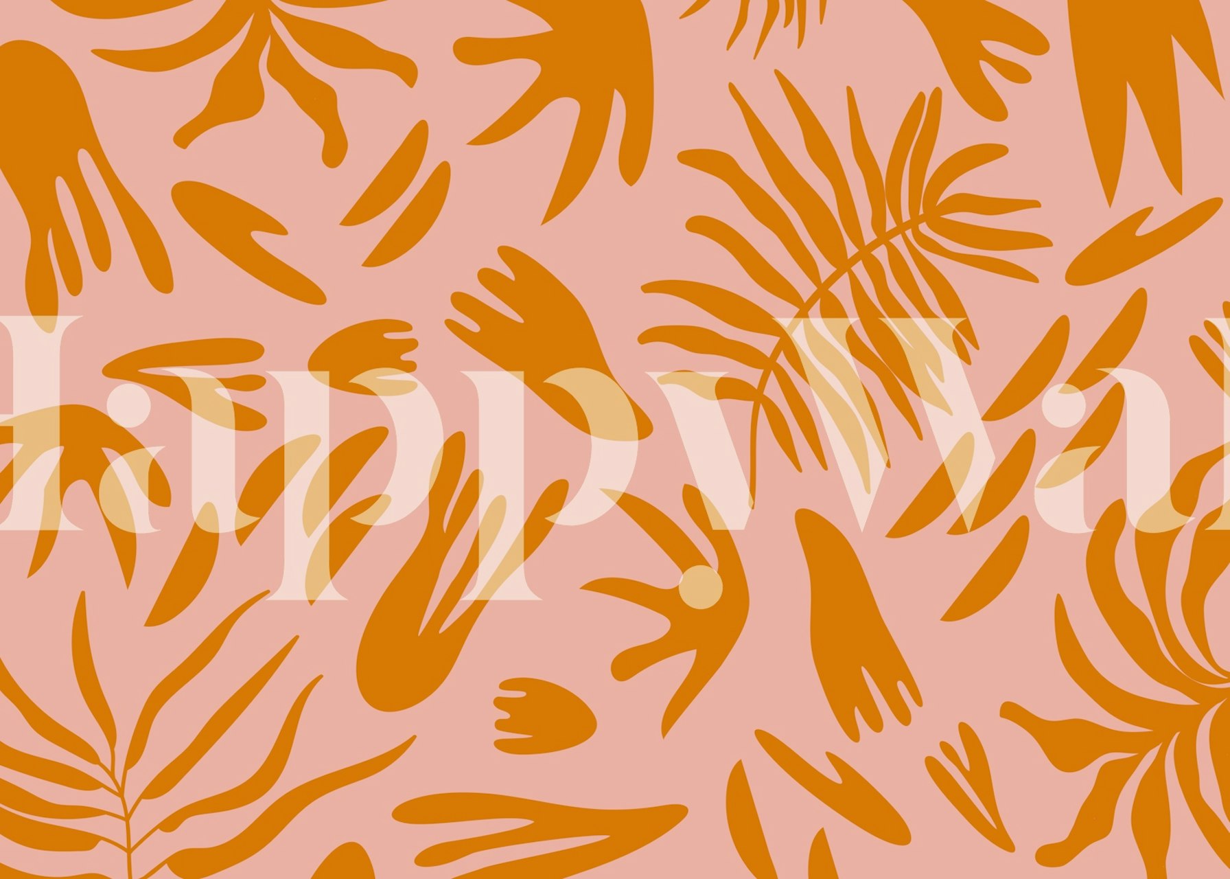 Warm Natural Vibes wallpaper design in a room