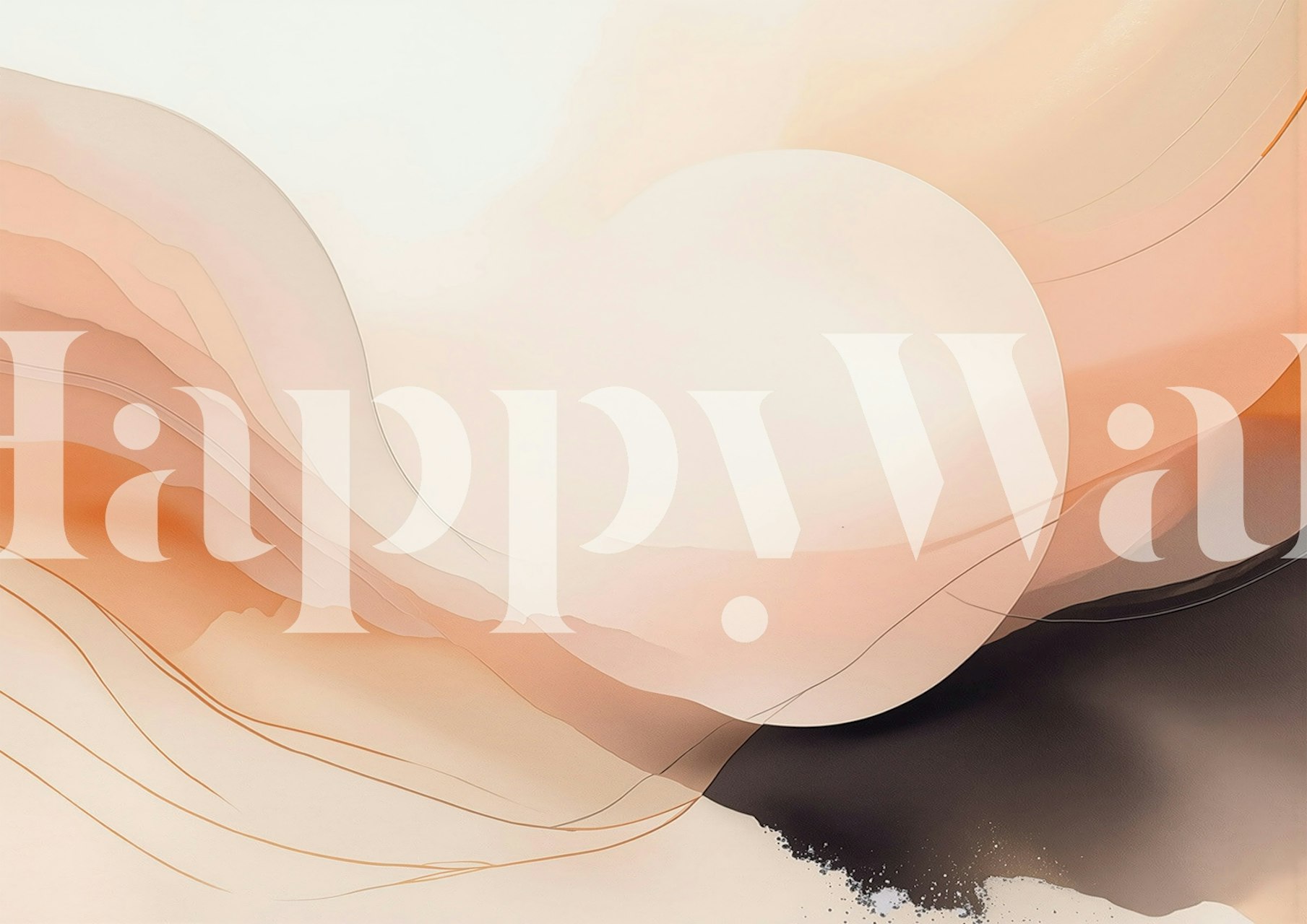 Papier peint Flowing Dawn Landscape dans une pièce