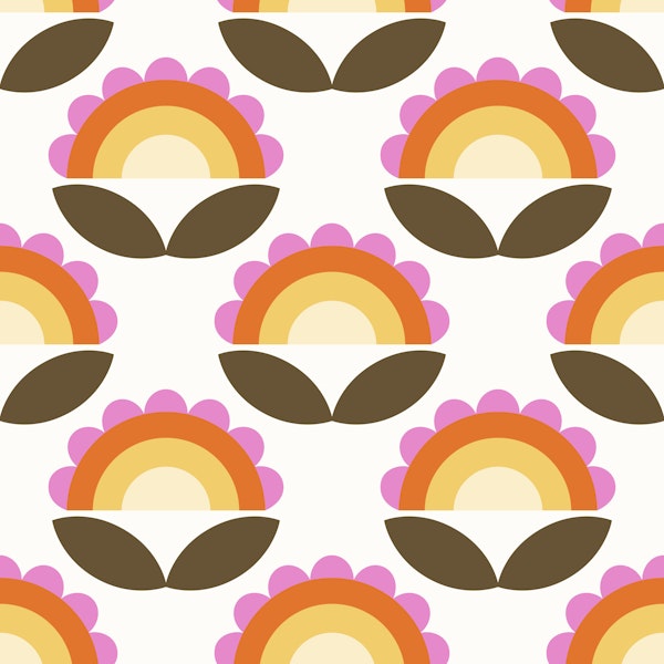 Rainbow Floral Mural