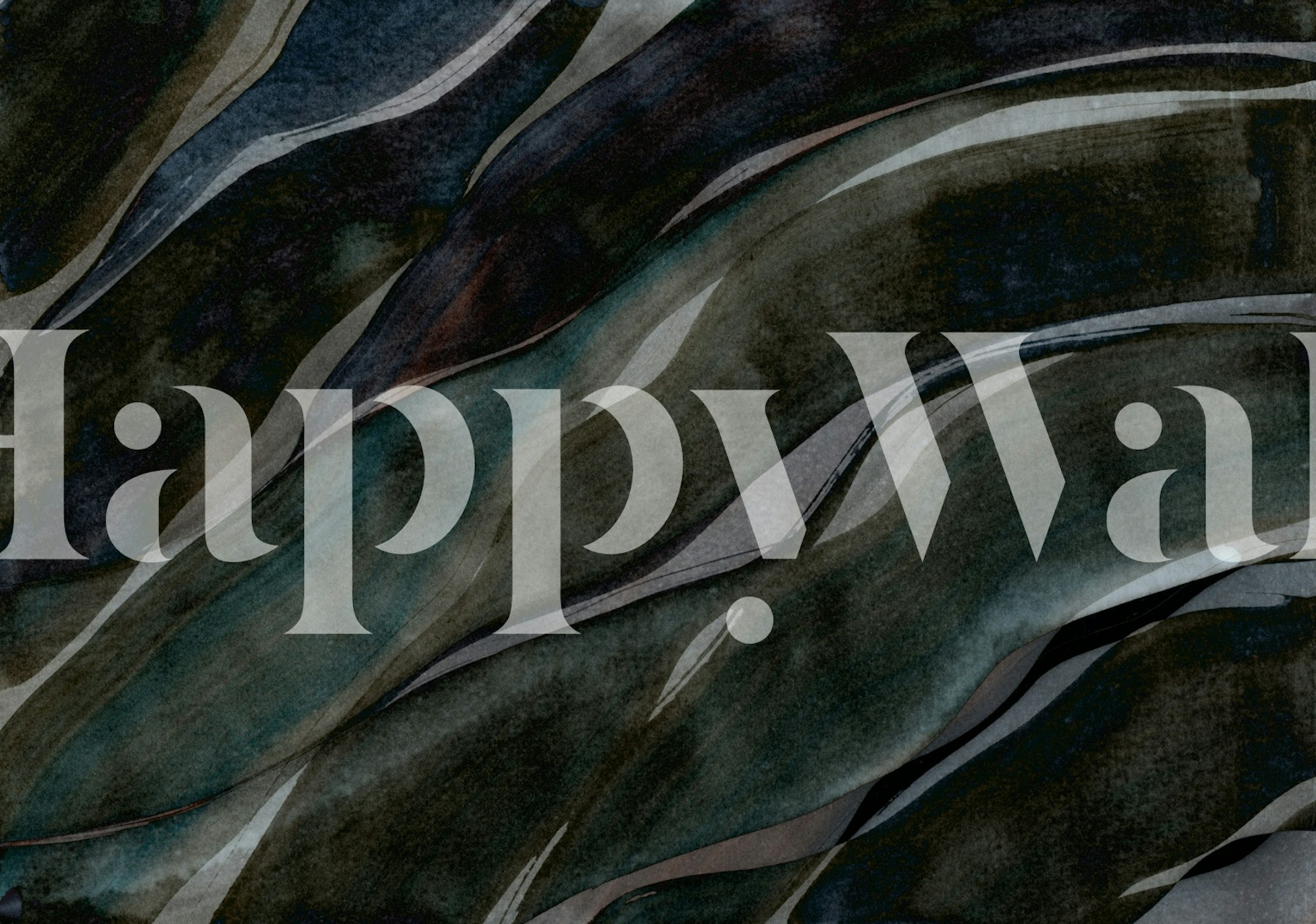 Wavy abstract patterns in dark colors like teal, black, and gray wallpaper
