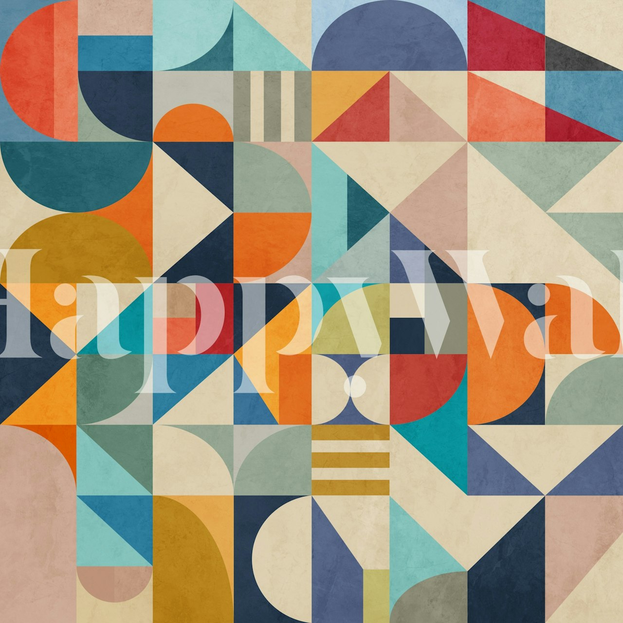 Colorful Abstract Geometry zidna obloga u sobi