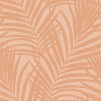 Coastal Palm Leaves - Pale Terracotta 2 papel de parede