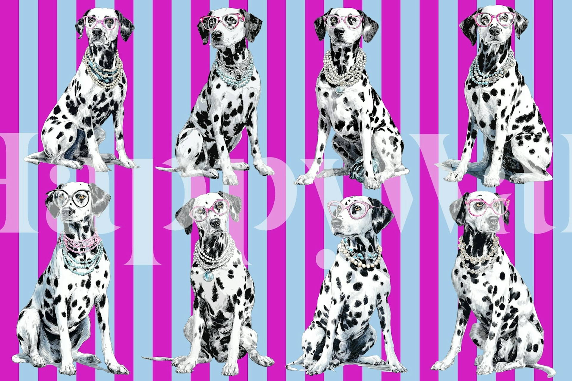 Diamon Dalmata tapet i et stilfullt rom