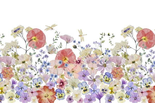 Scandinavian Dried Wildflowers Garden Harmony