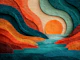 Vibrant Sunset Layers