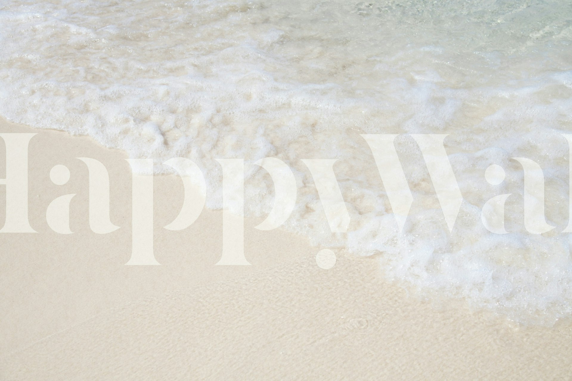 Caribbean Sea Foam Dream 7 wallpaper in a room