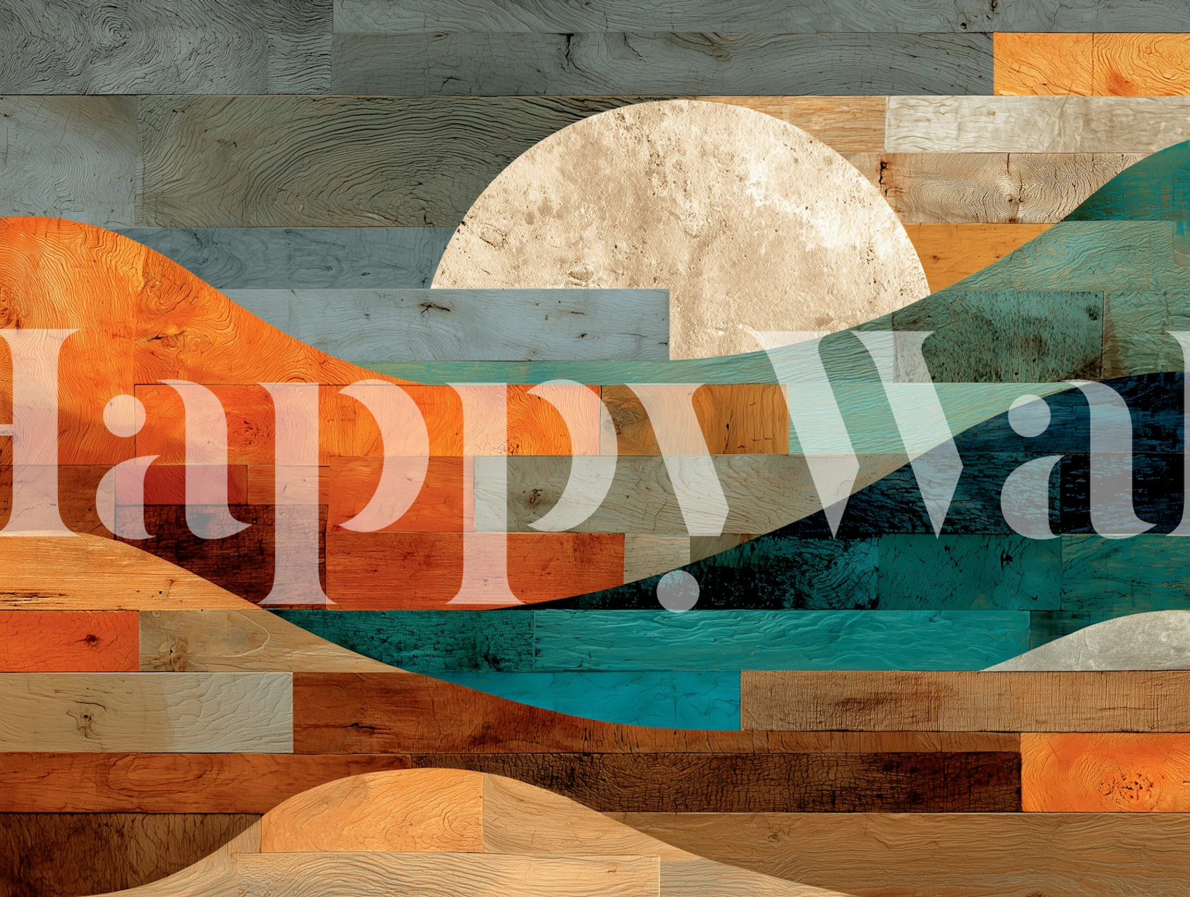 Woodland Waves Serenity Tapete in einem Raum