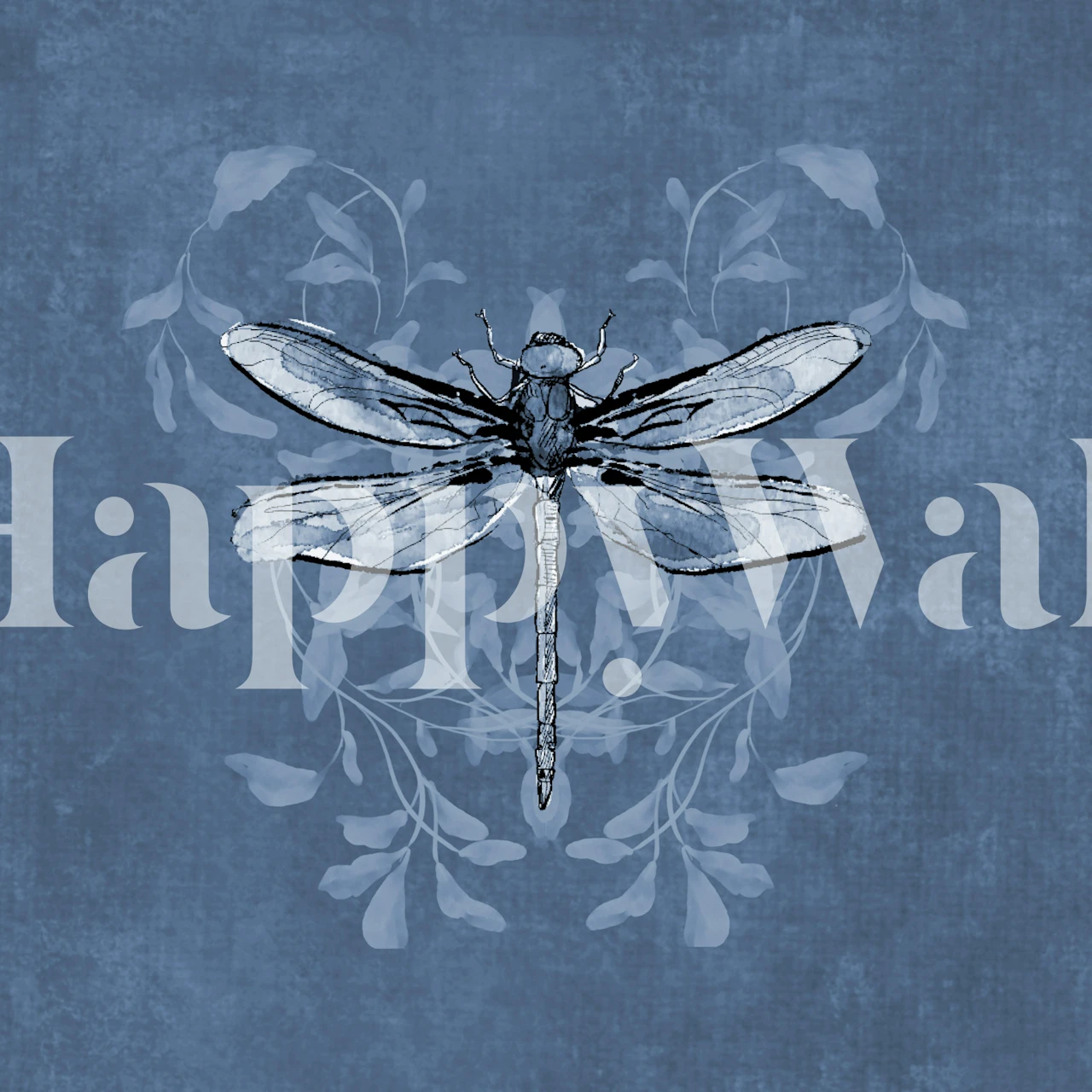 Carta da parati Dragonfly Buzz in un ambiente di stanza