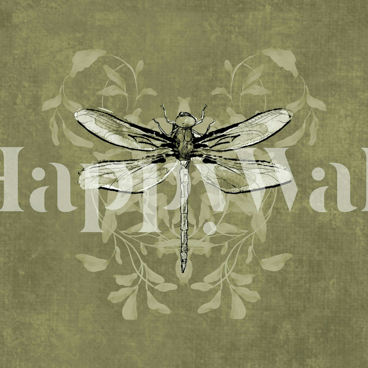 Dragonfly Buzz wallpaper in a room setting