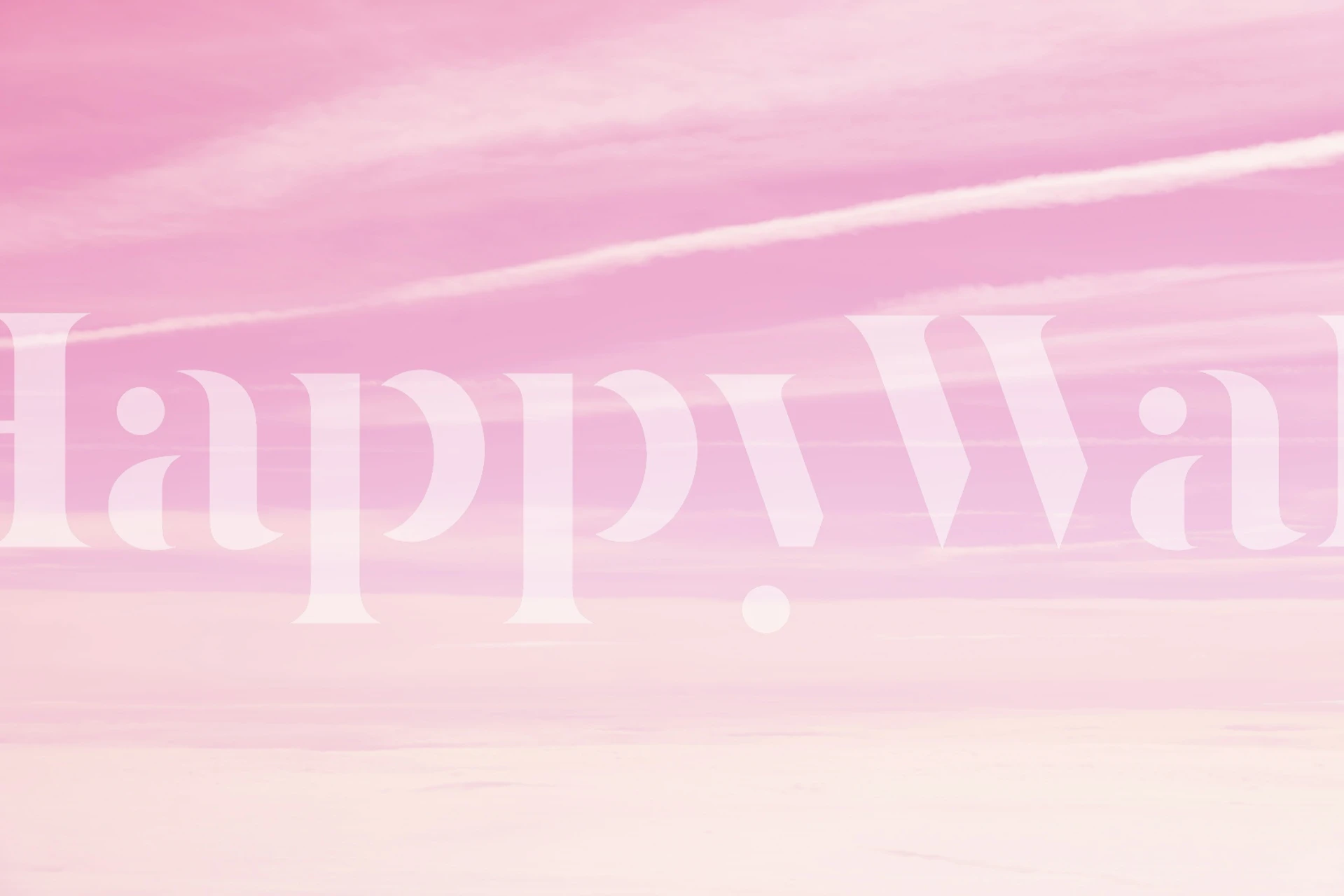 Soft Blush Pink Sky Dream 1 wallpaper in a room