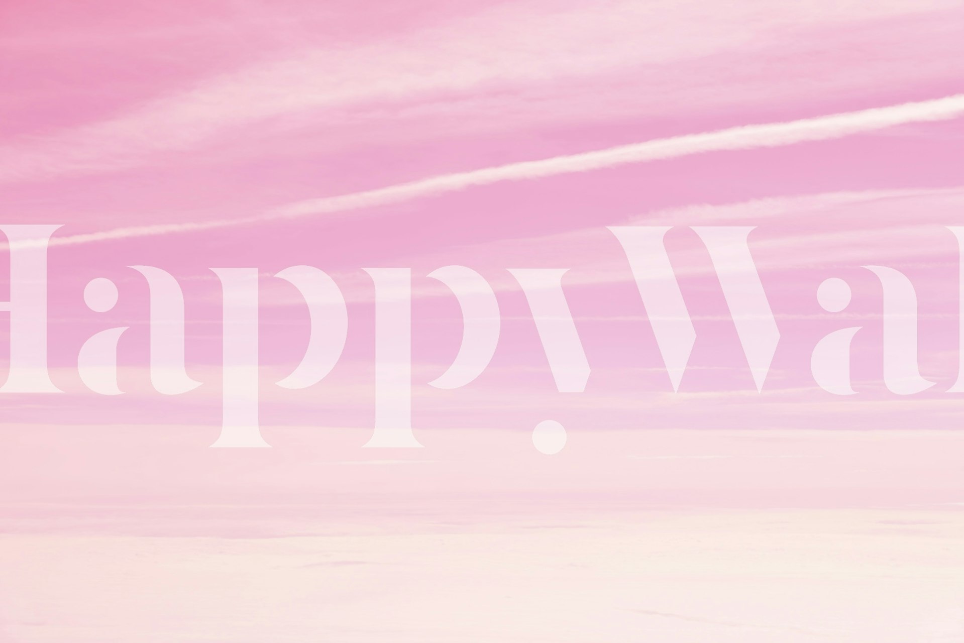 Soft Blush Pink Sky Dream 1 wallpaper in a room