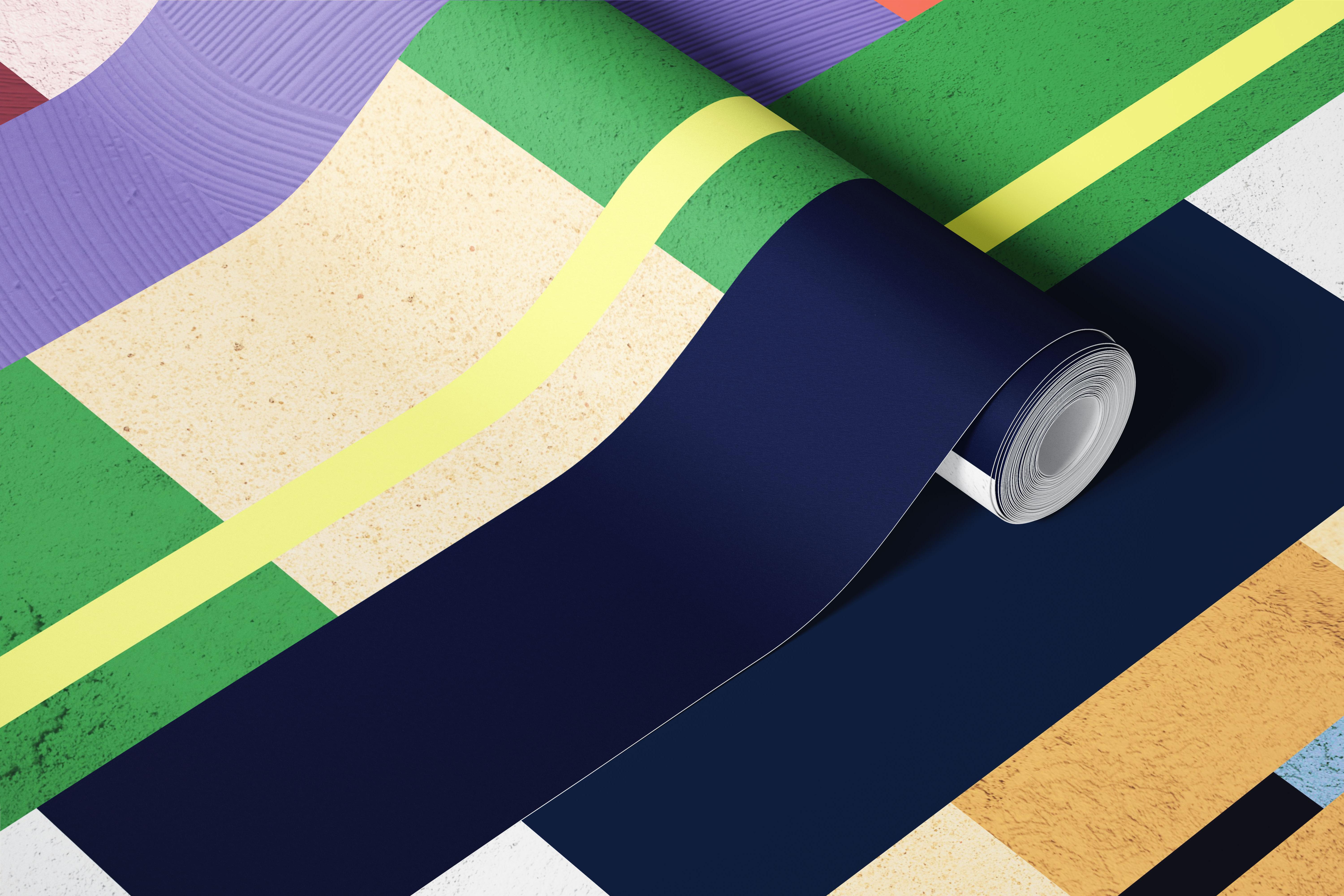 Colorful Linear Harmony wallpaper in a room