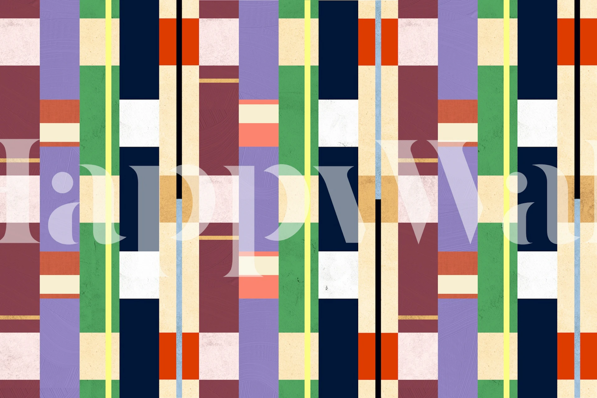 Colorful Linear Harmony wallpaper in a room