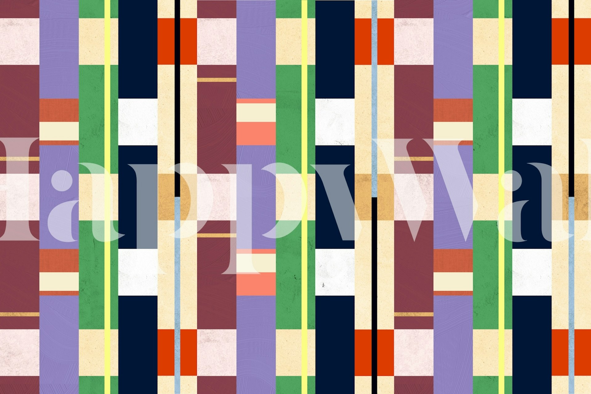 Colorful Linear Harmony wallpaper in a room