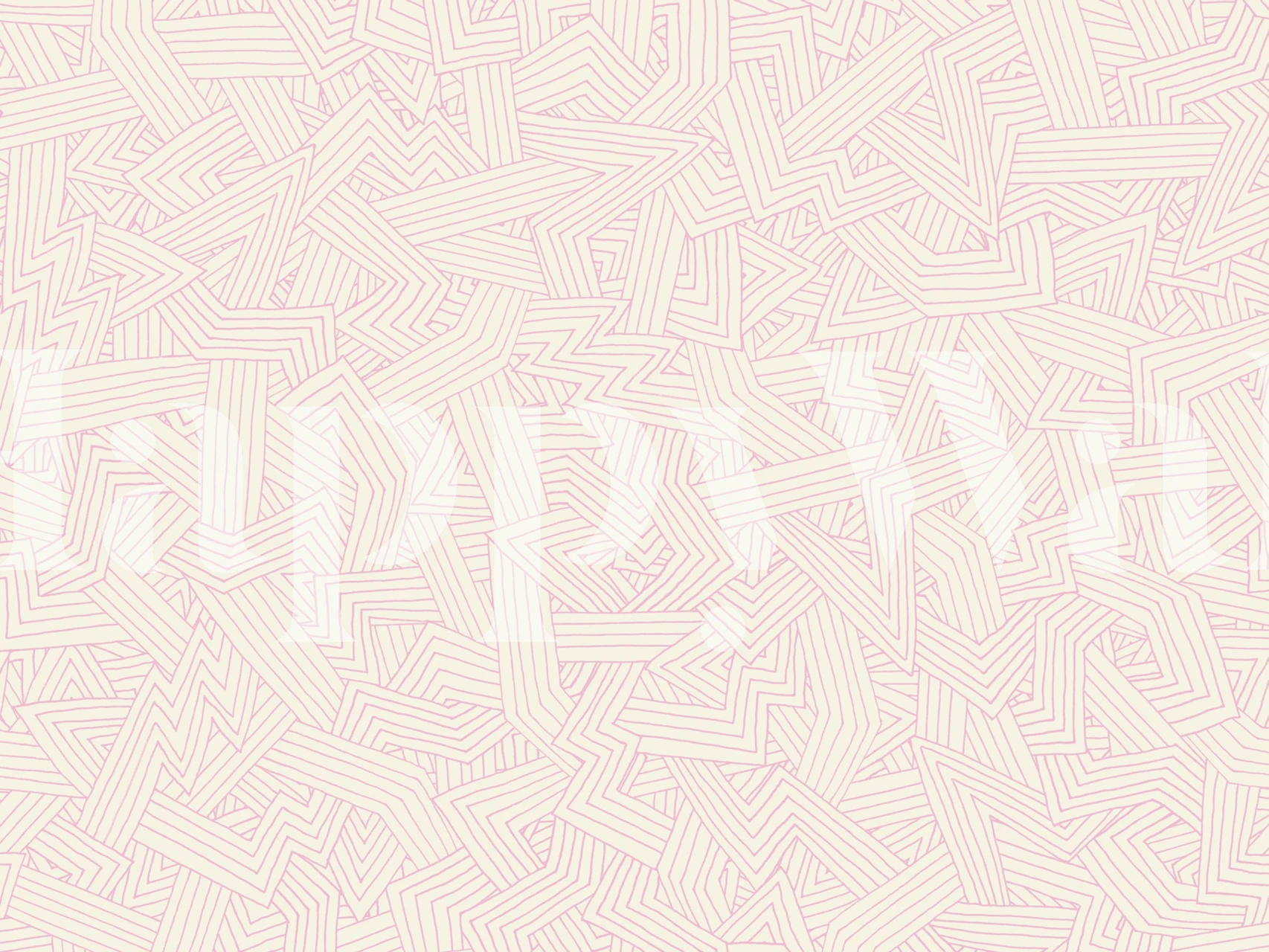 Pink and Pearl Abstract Geometric Maze wallpaper in a room
