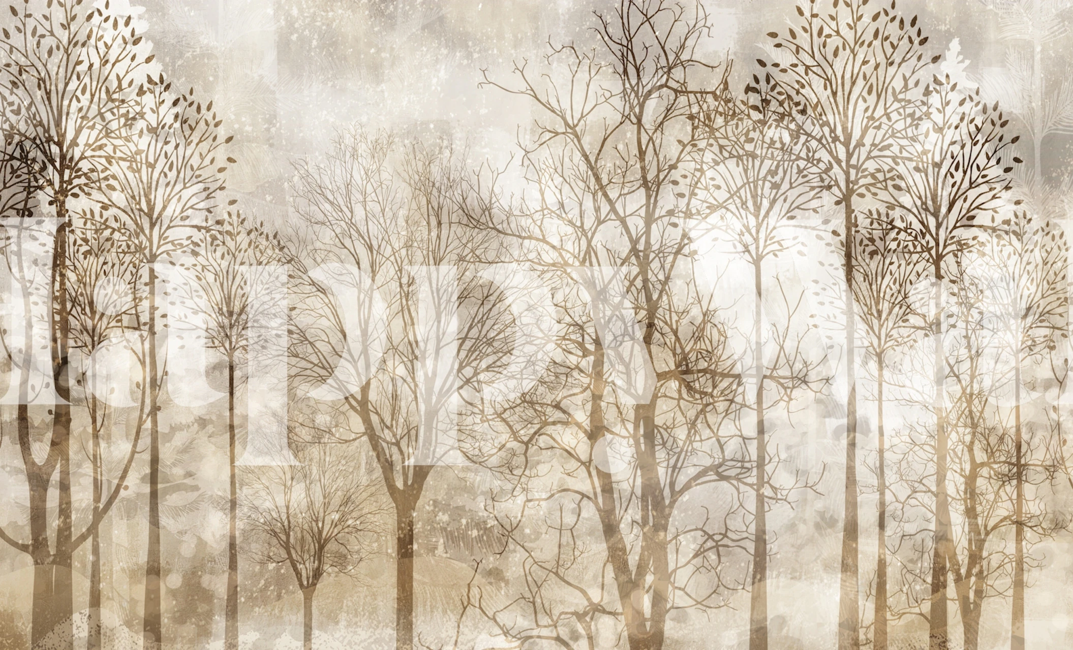 Timeless Tree Harmony wallpaper in a room