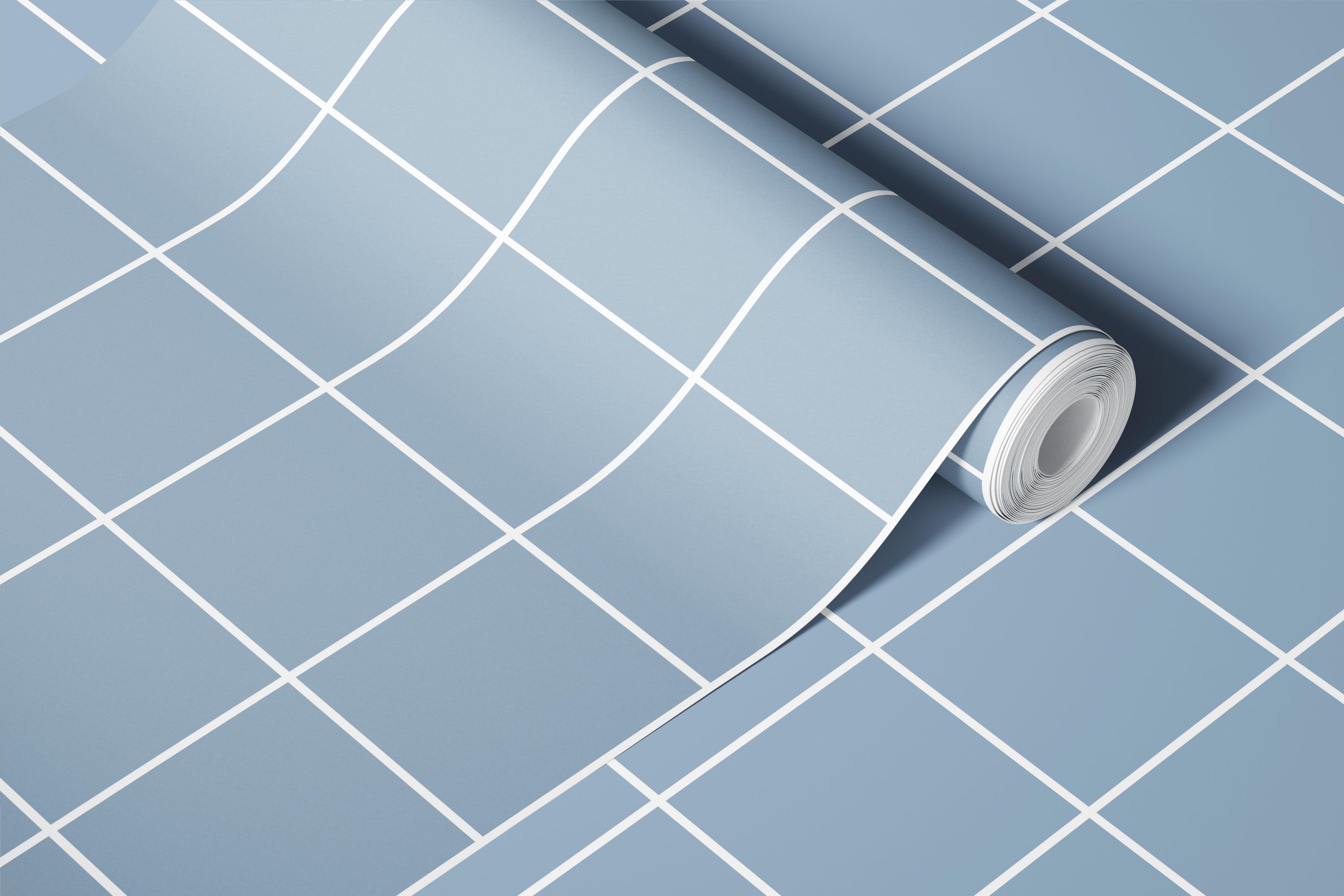 Powder blue geometric pattern wallpaper with grid design