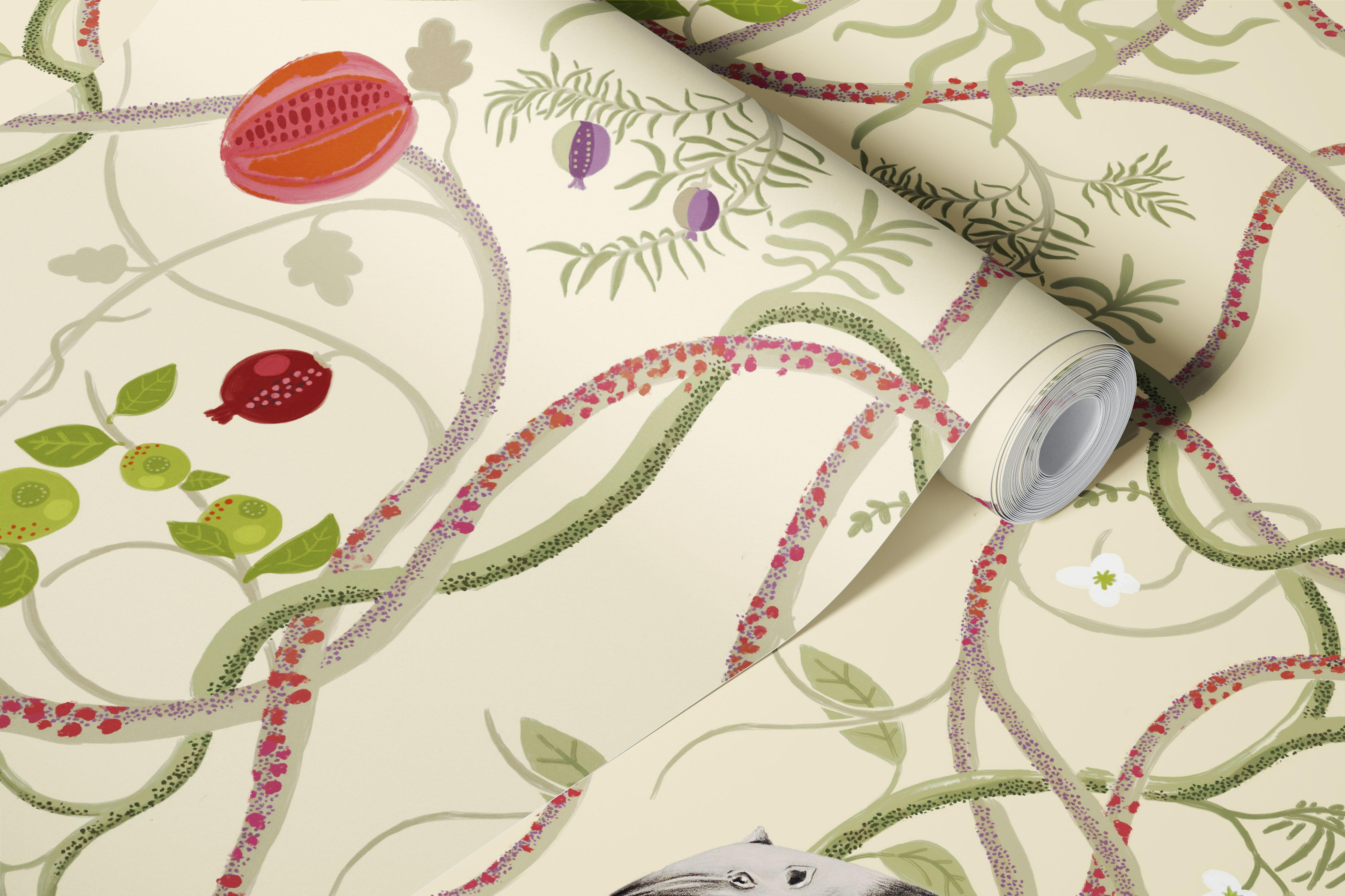 Tamanduas-Anteaters in Ecru σχέδιο ταπετσαρίας