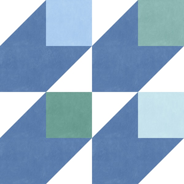 Bauhaus Blocks - blue and green