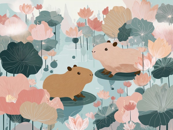 Capybara Lotus Retreat