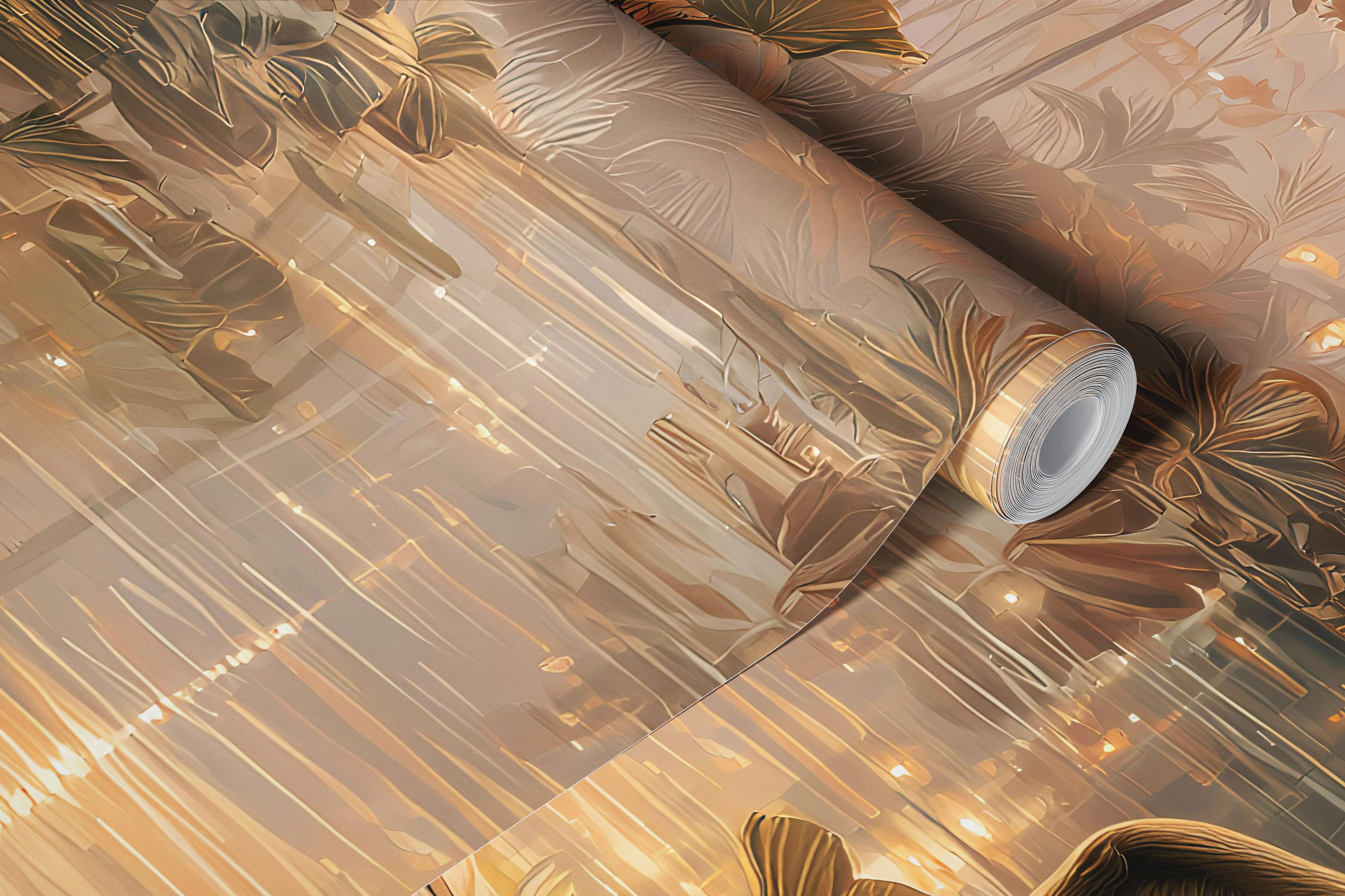 Ταπετσαρία Capybara Lotus Lagoon σε ένα δωμάτιο