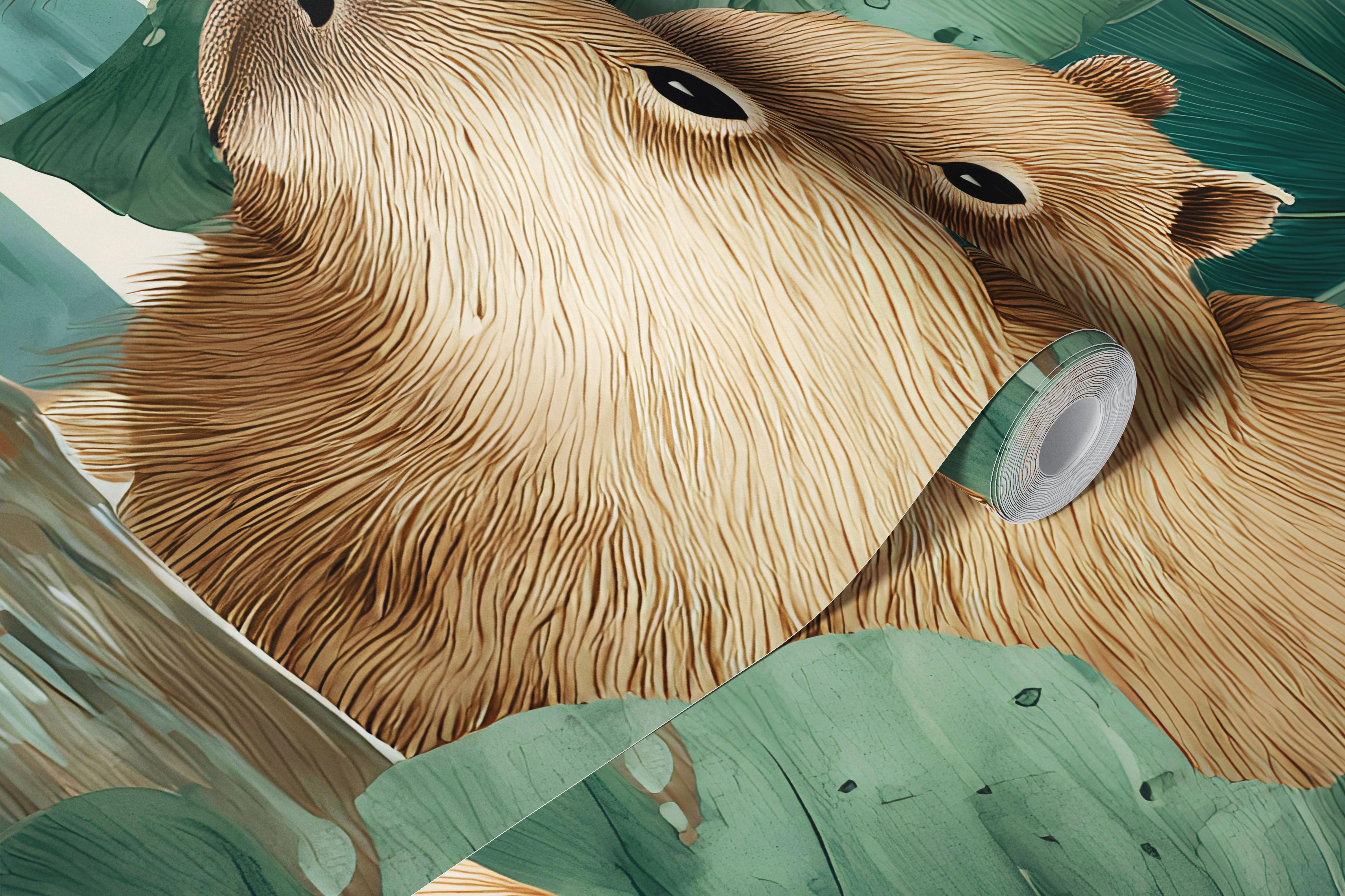 Design tapety Tranquil capybara retreat