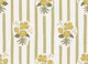 Vintage Cottage Floral Stripes - Olive Yellow