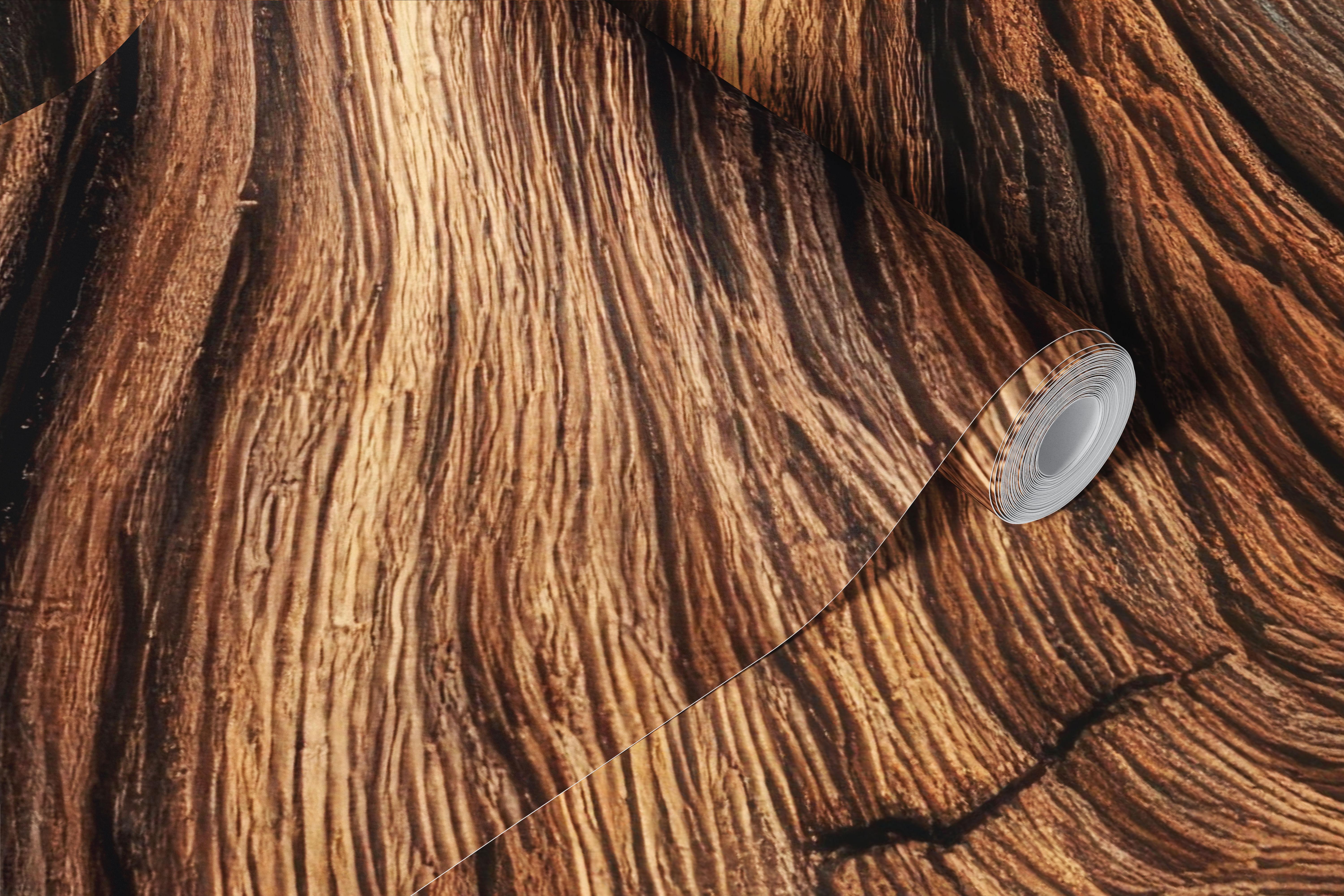 Elegant wood swirl texture wallpaper in interior