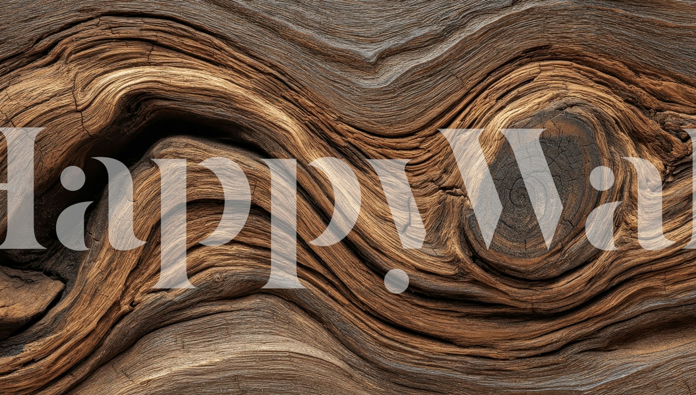 Elegant Wood Swirl Texture tapet i interiør