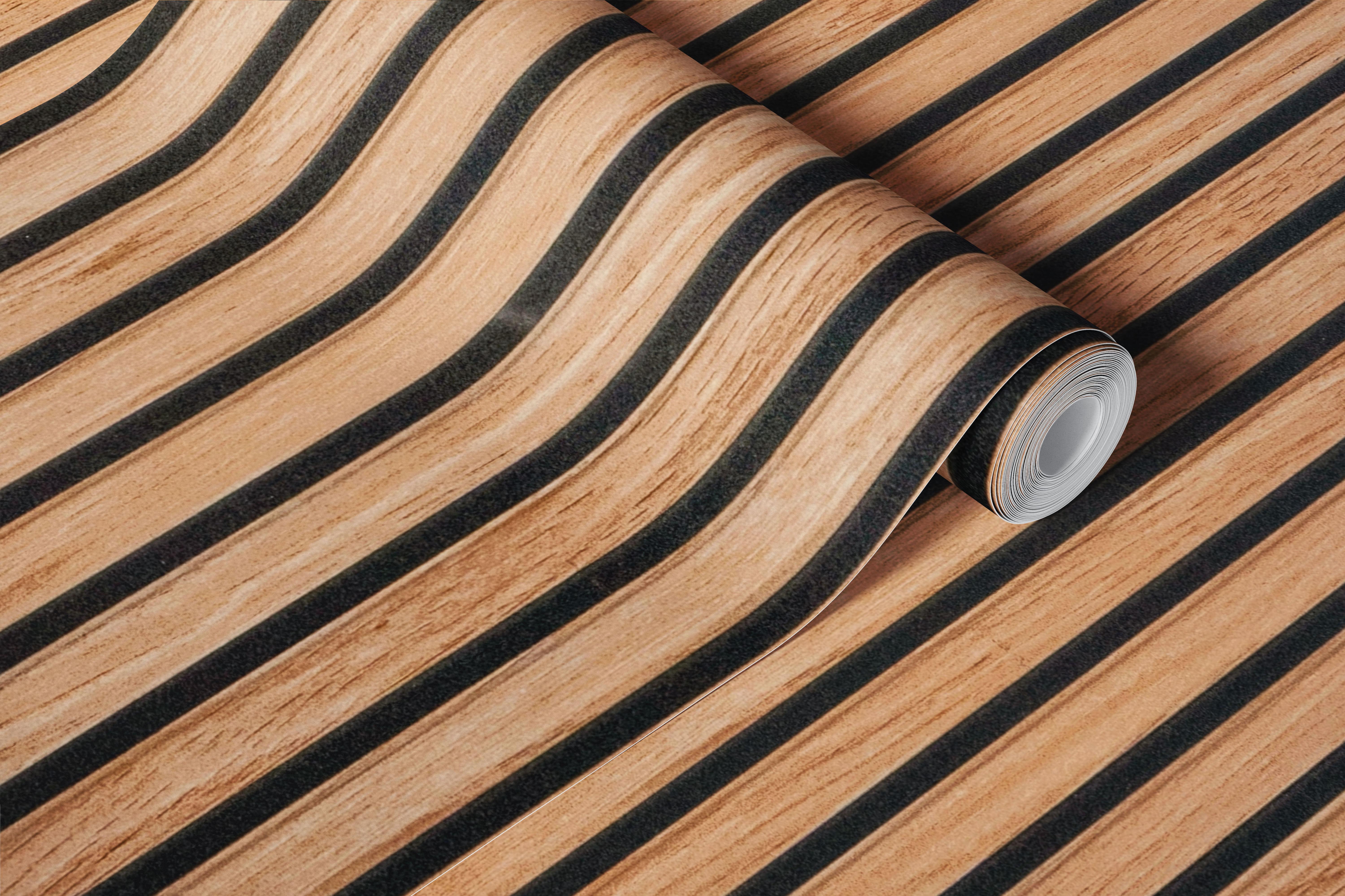 Tapeta Acoustic Wood Textures v pokoji