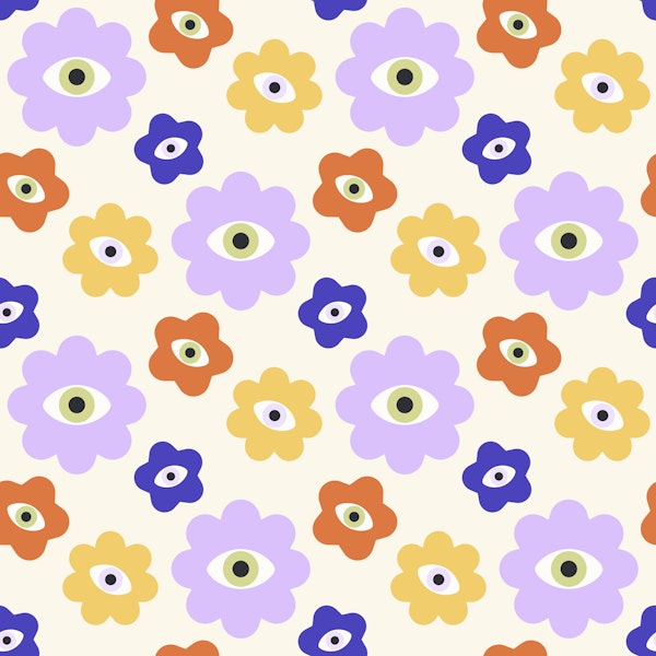 Eyes Flowers Pattern