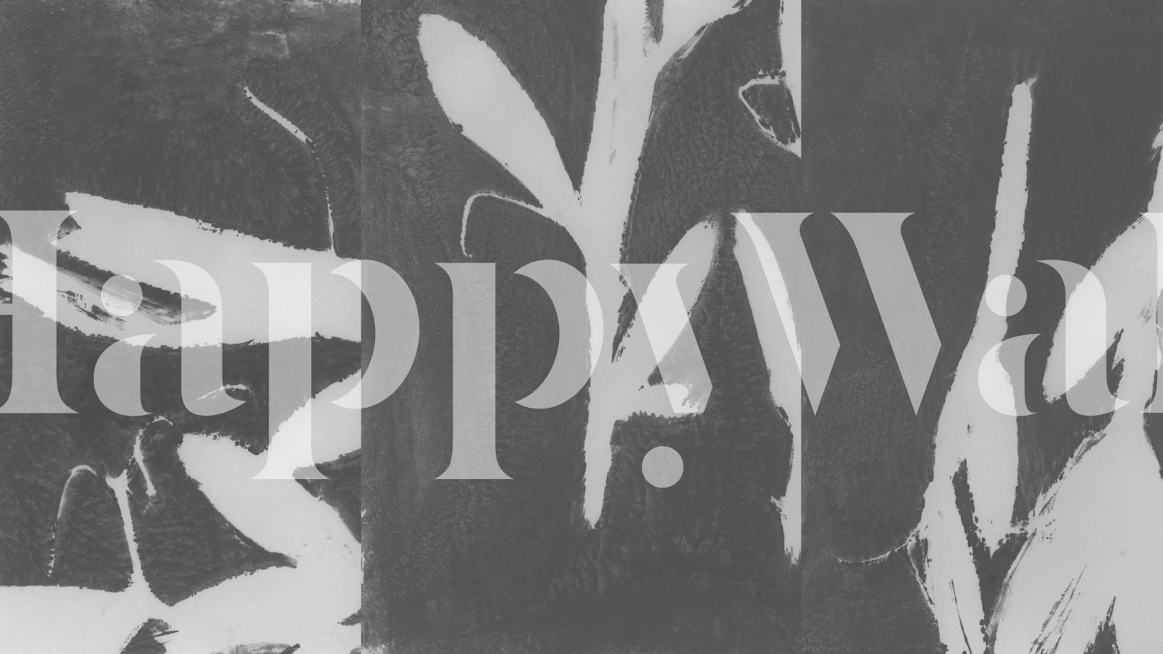 Botanical black and white wallpaper in a room