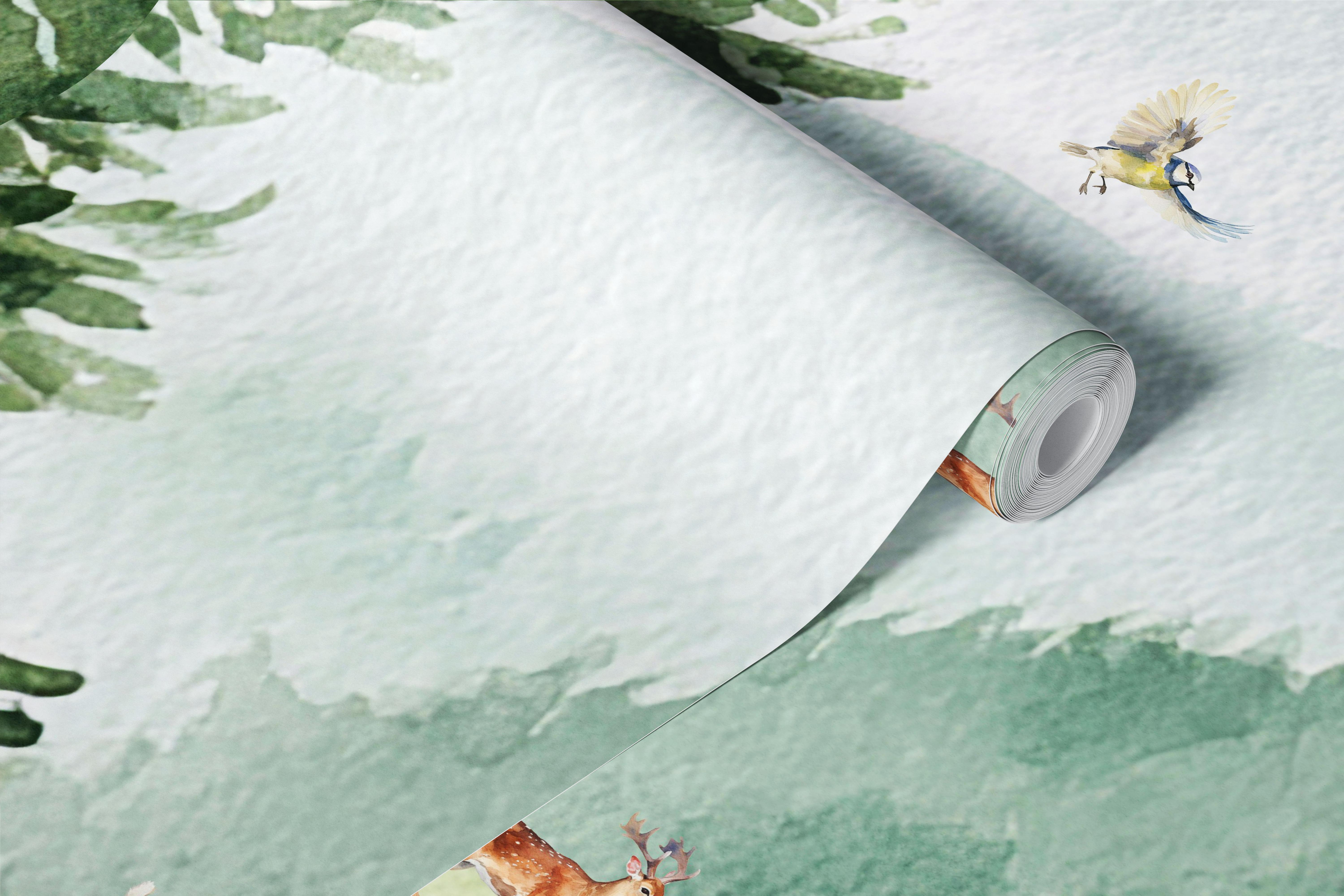 Majestic Deer Landscape tapetti huoneessa