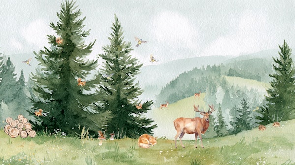 Majestic Deer Landscape