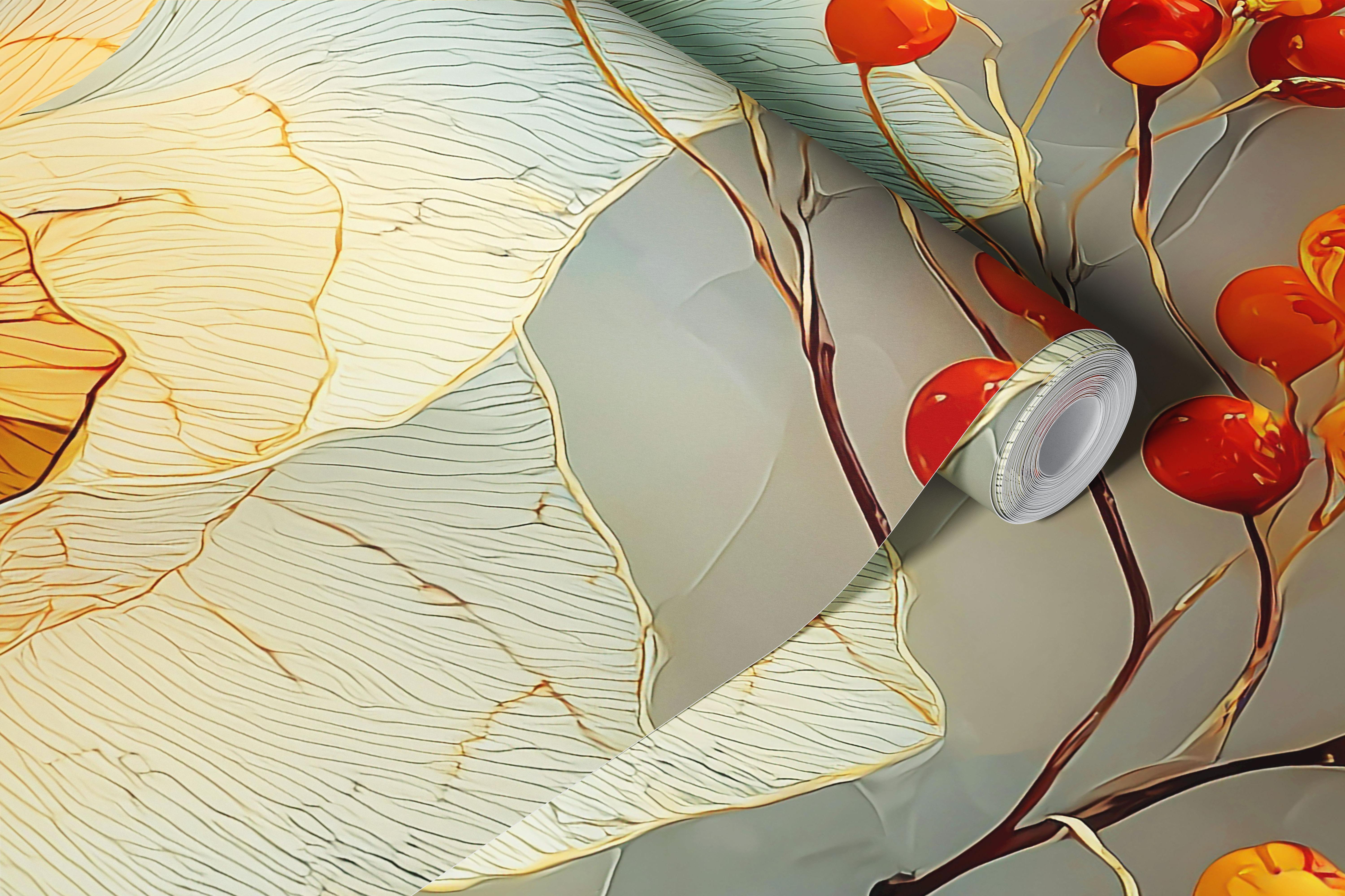 Projekt tapet Foliage Melody w pomieszczeniu