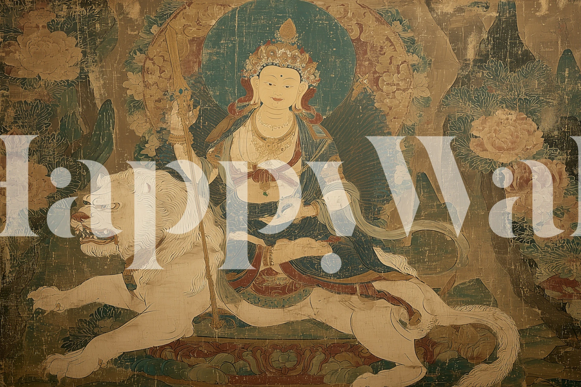 The Asian King papel de parede em um quarto