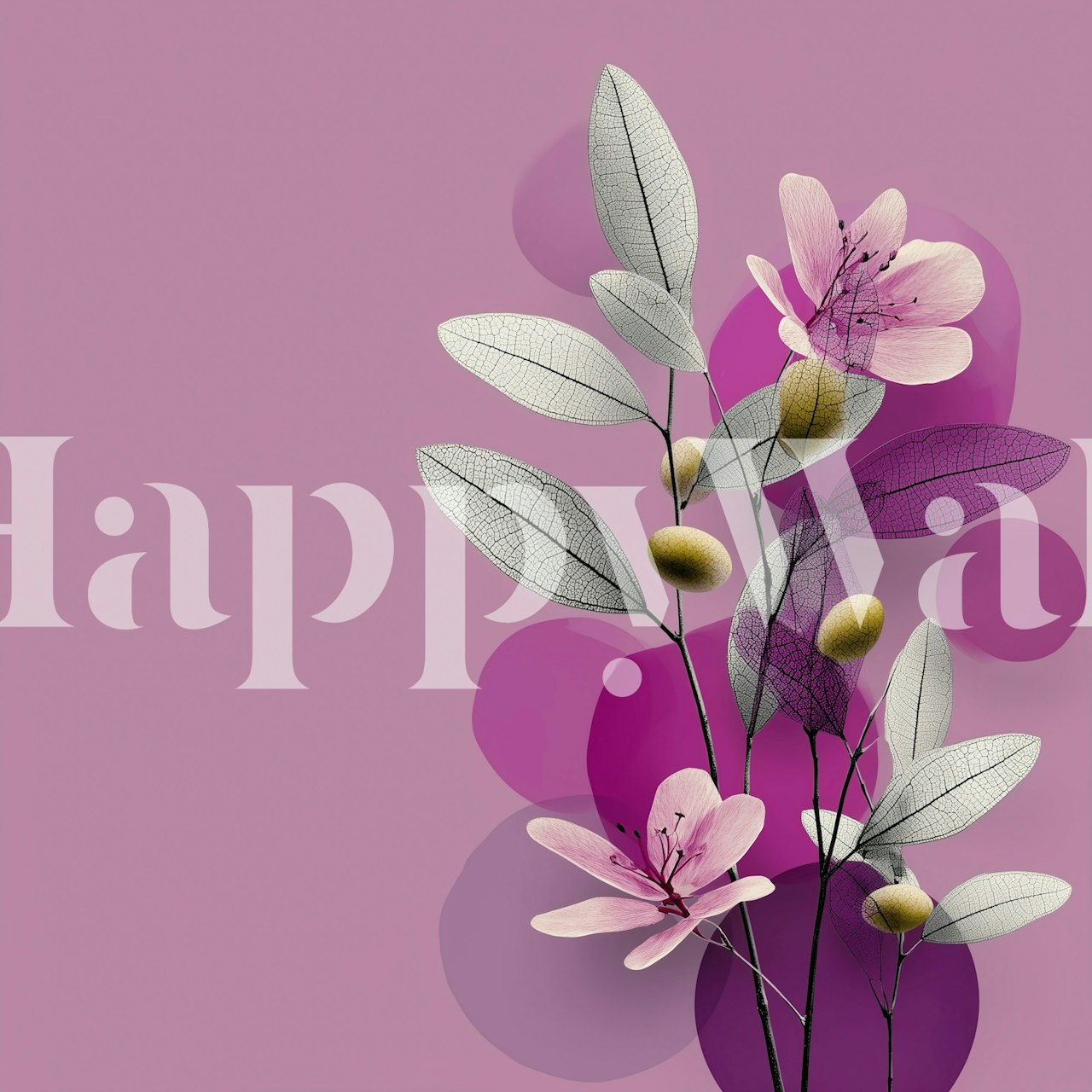 Elegant foliage wallpaper i et rom