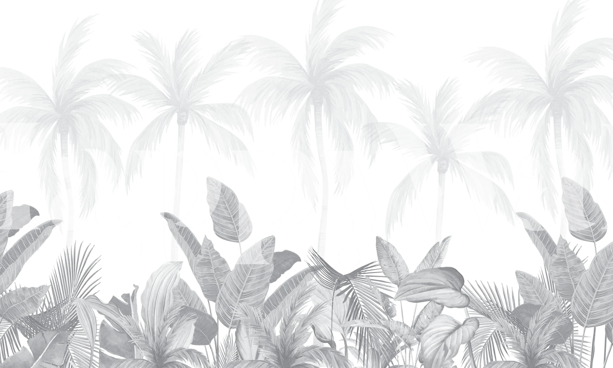 Graceful palm leaf wallpaper in einem stilvollen Setting