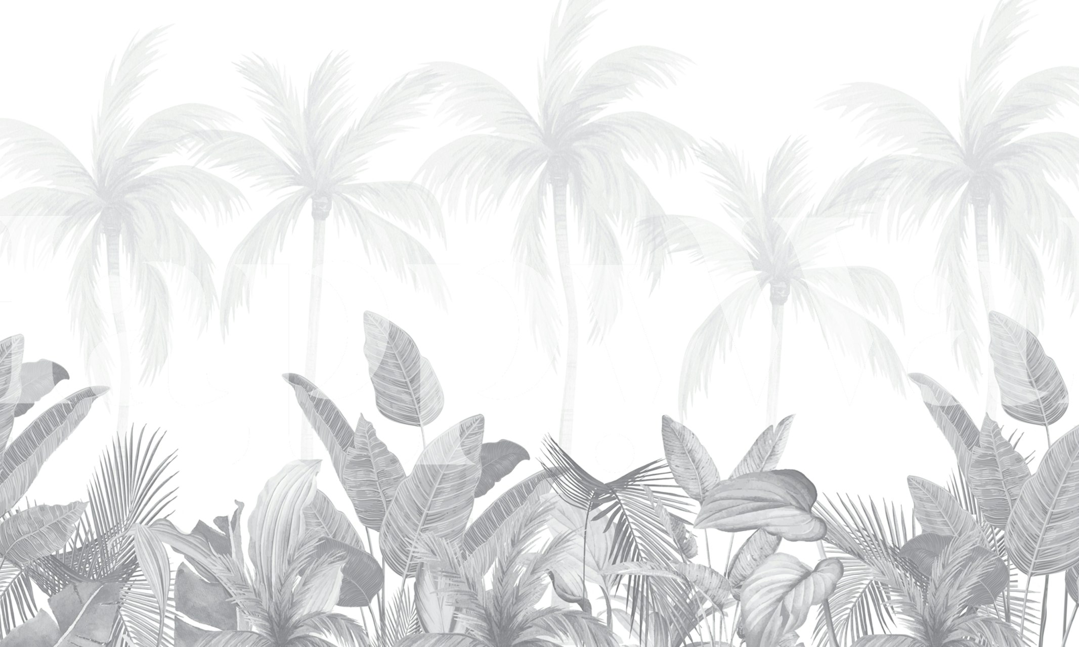 Graceful palm leaf wallpaper in einem stilvollen Setting