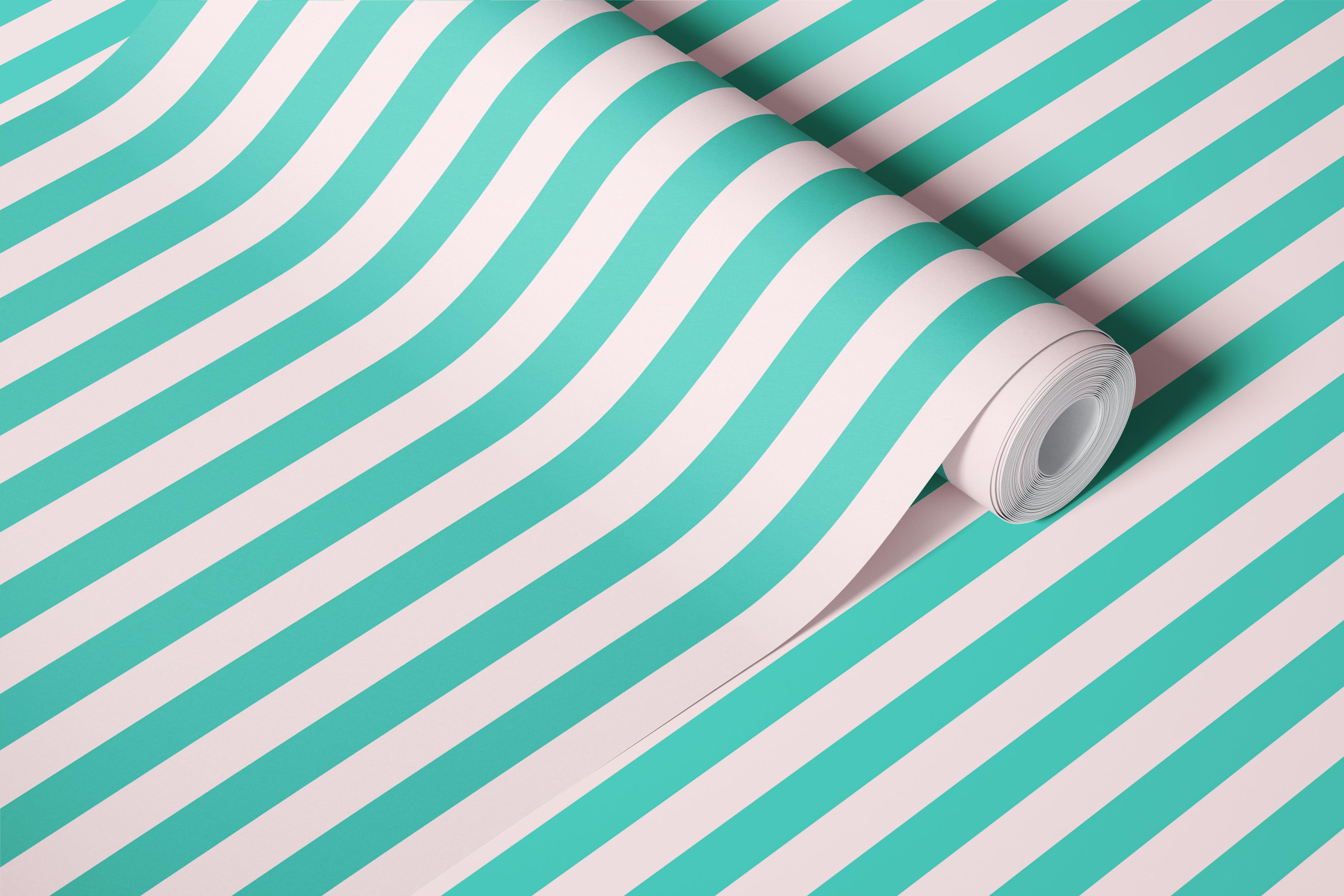 Stripes Rosa Aquatic wallpaper in a room