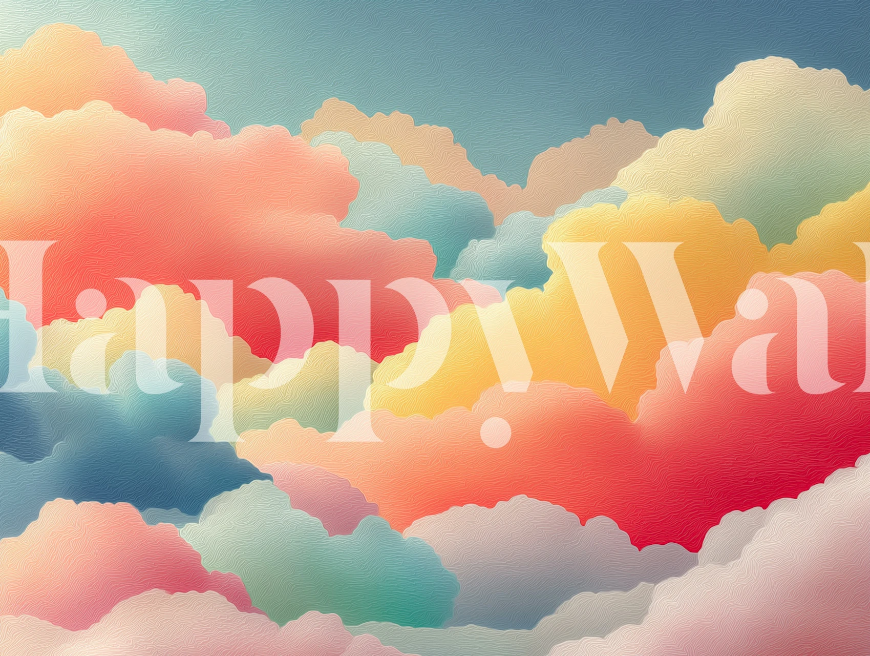 Sunlit Cloud Fantasy wallpaper in a room