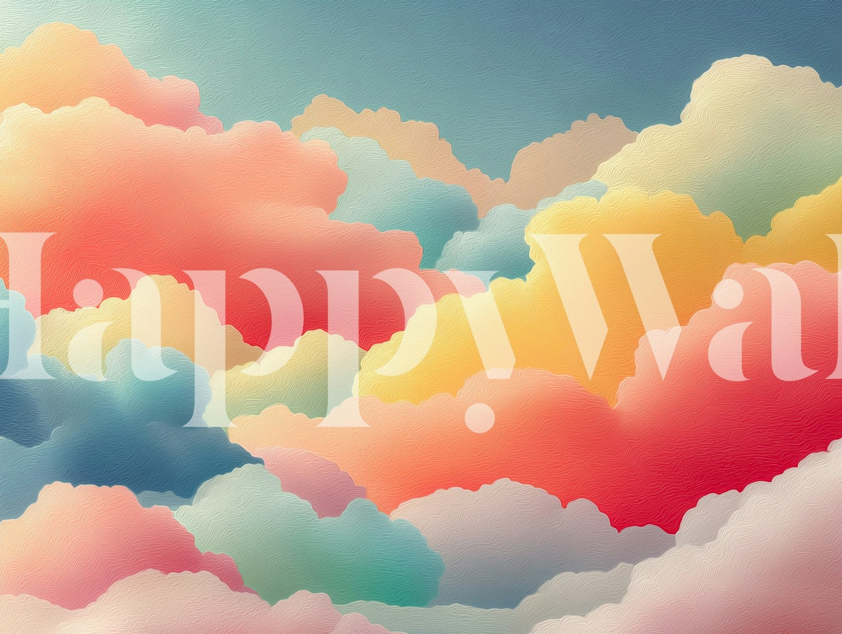 Sunlit Cloud Fantasy wallpaper in a room