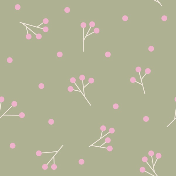 sage green twigs & berries