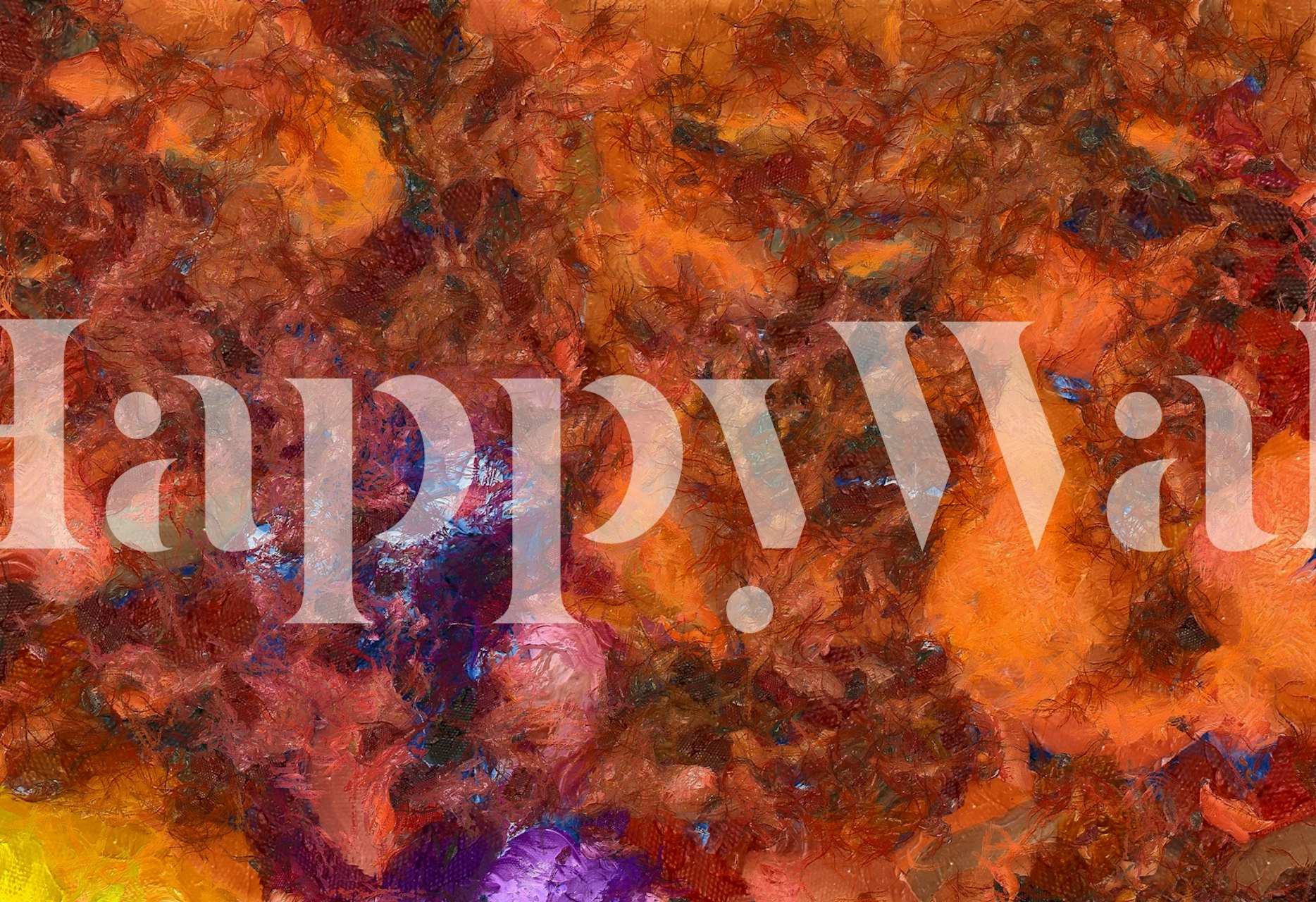 Colorful abstract swirls of orange, purple, and blue texture wallpaper