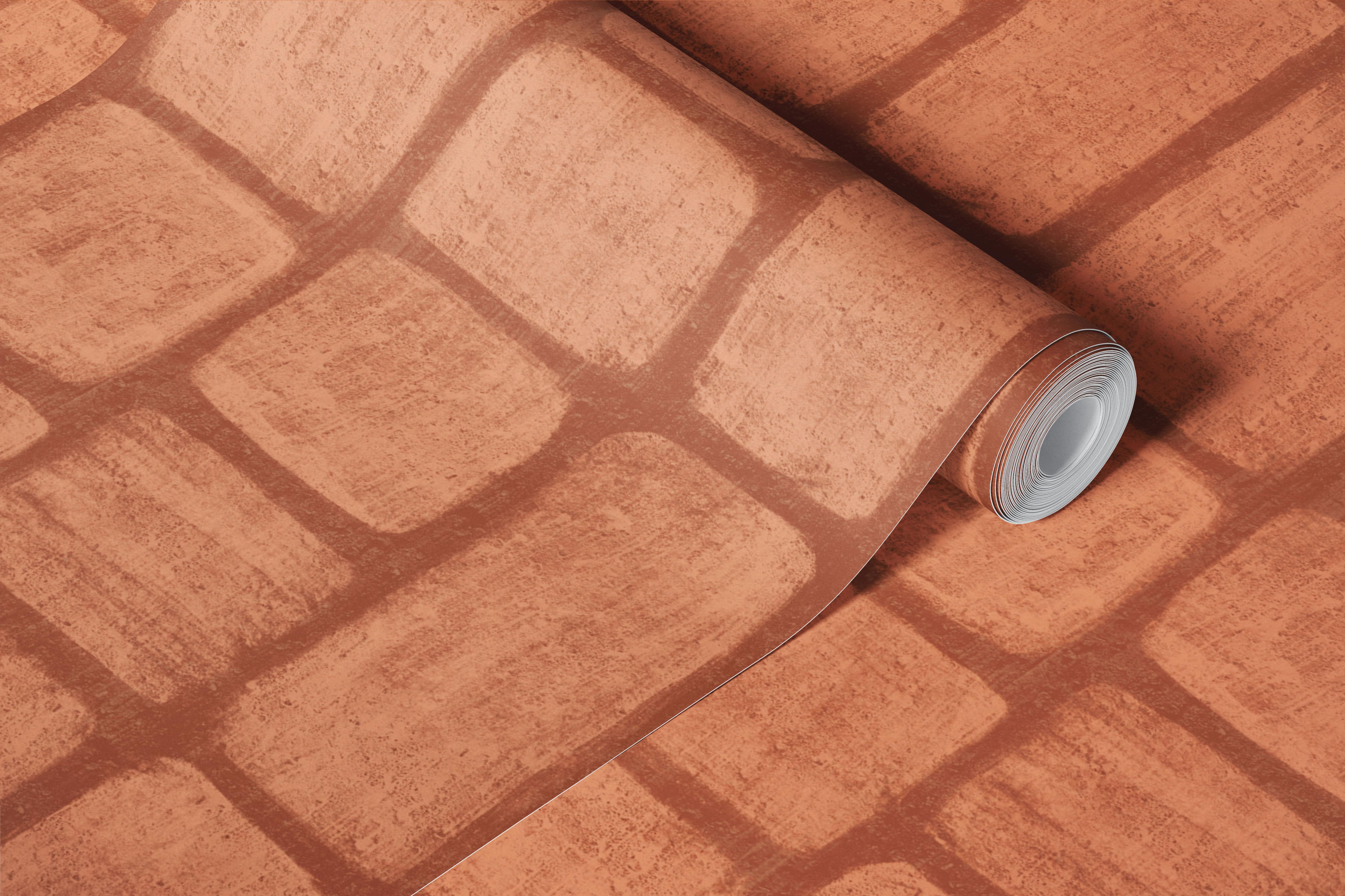 Terracotta Stones Handmade Painted Geo Shapes tapeta