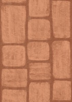 Terracotta Stones Handmade Painted Geo Shapes wallpaper